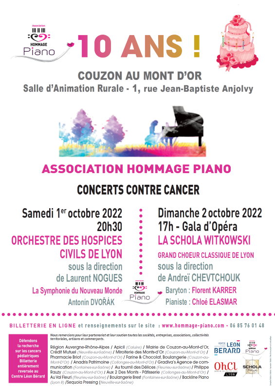 Piano tribute to Couzon at Mont d'Or (69) on October 2, 2022