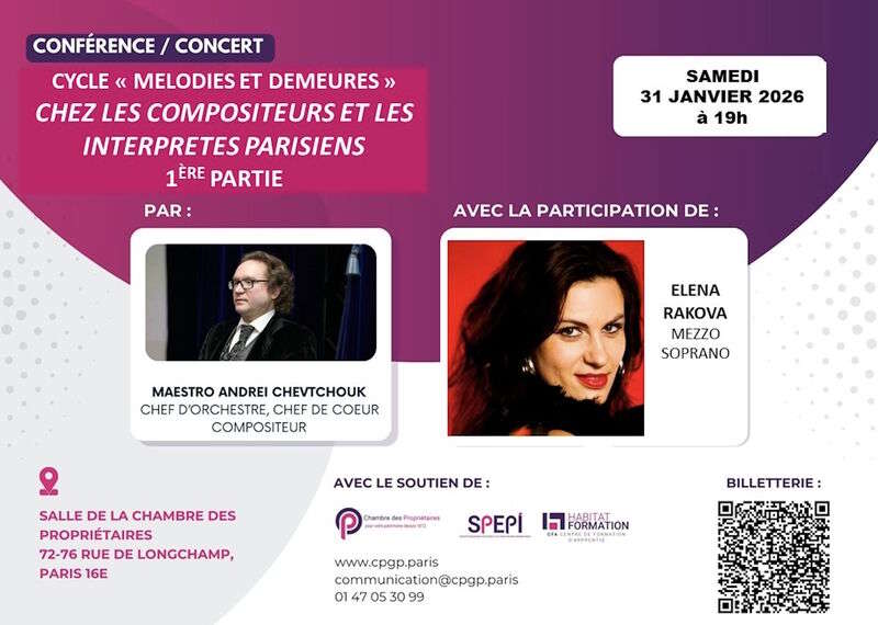 Conférence-concert à Paris sur les compositeurs et interprètes parisiens le 31 janvier 2026
