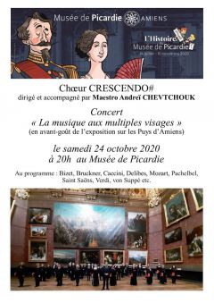 Concert du chœur Crescendo# au Musée de Picardie le 24 octobre 2020