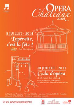 Mini festival Opéra et Châteaux les 8 et 10 juillet 2020 à Crest (Drôme)