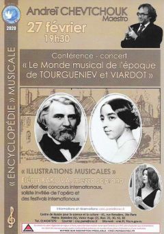 Conférence musicale sur Pauline Viardot au CRSC de Paris 27 février 2020